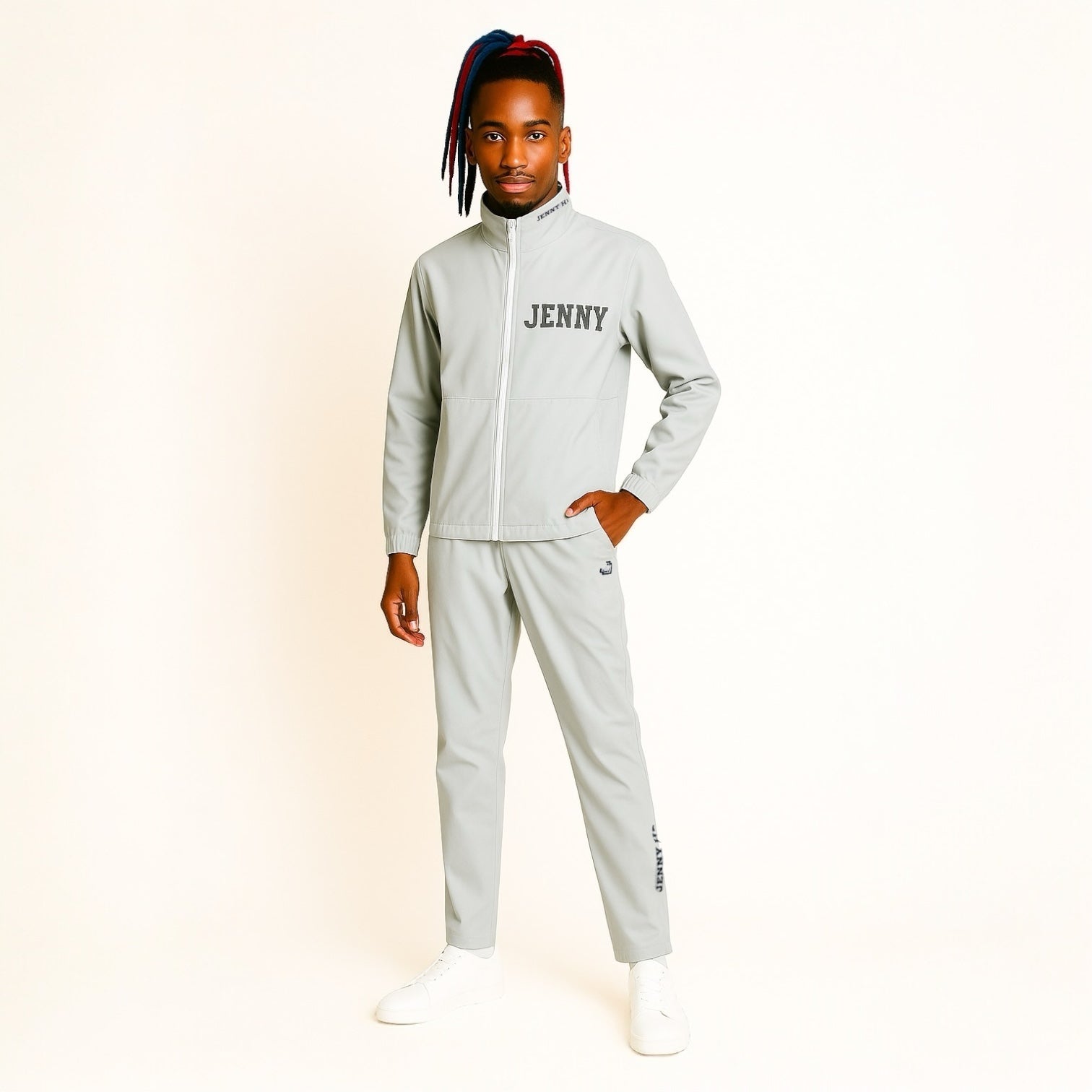 Unisex Rain Suit Light Grey JH-24R1001 ゴルフレインスーツ ユニセックス 上下セット オールシーズン 撥水 防水 カッパ