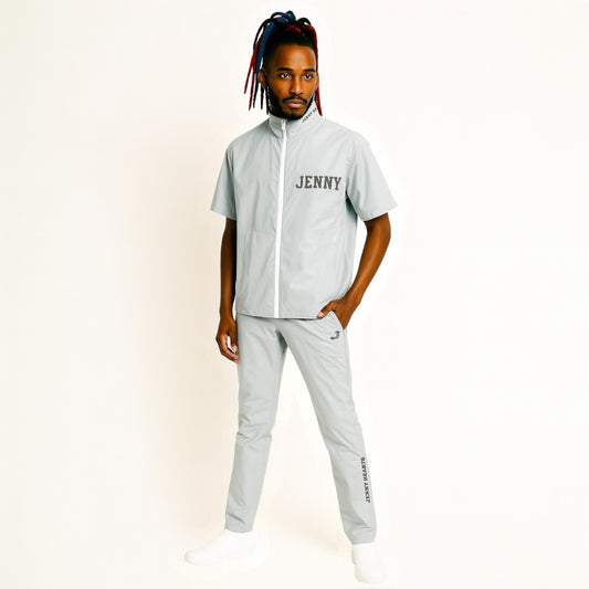 Unisex Rain Suit Light Grey JH-24R1001 ゴルフレインスーツ ユニセックス 上下セット オールシーズン 撥水 防水 カッパ