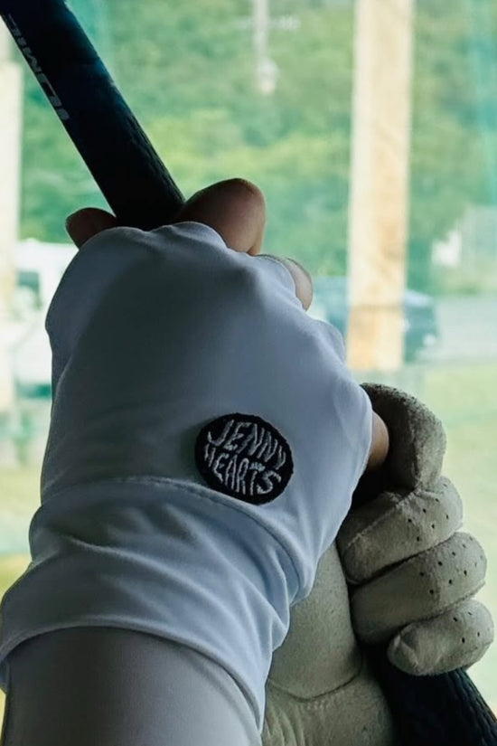 Ladies Golf UV Protector ゴルフグローブ 手袋 クール 通気性 ハーフフィンガーグローブ プロテクター 紫外線対策 UVカット 手の甲日焼け止め