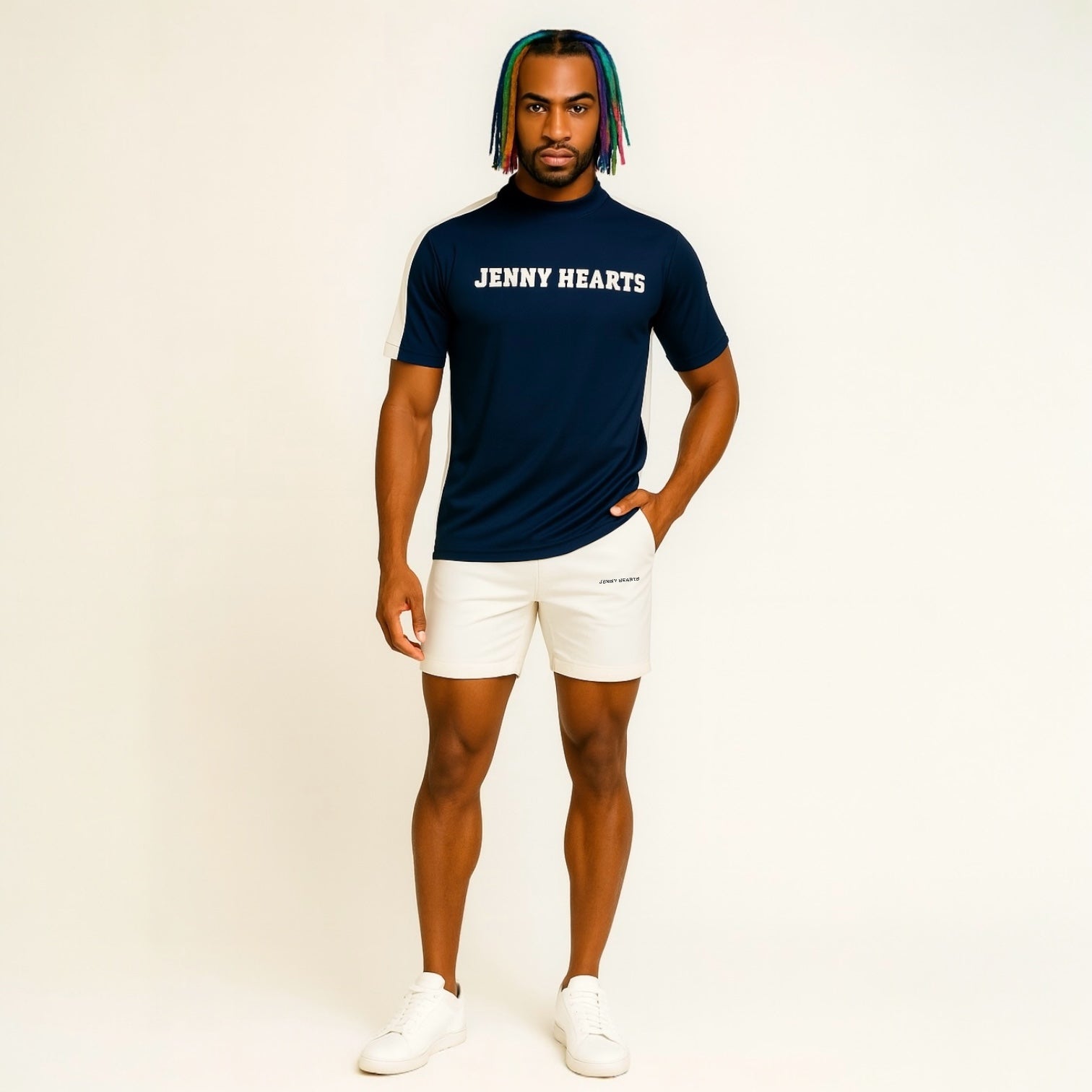Mens Mock Neck Spandex 究極のなめらかさゴルフウェア メンズ 夏 モックネック 半袖 軽量 ネイビー ツートンカラー UVカット 速乾 伸縮性抜群 おしゃれ
