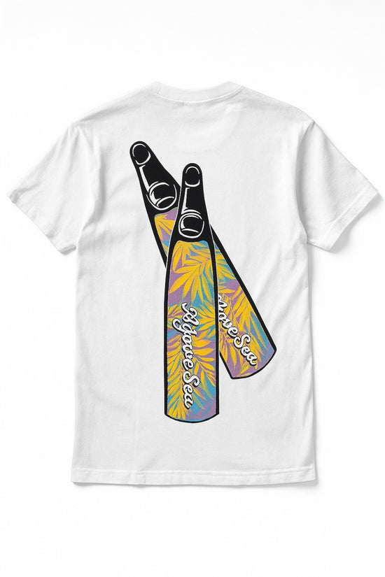 Diving Fin T-Shirt Unisex White Tシャツ