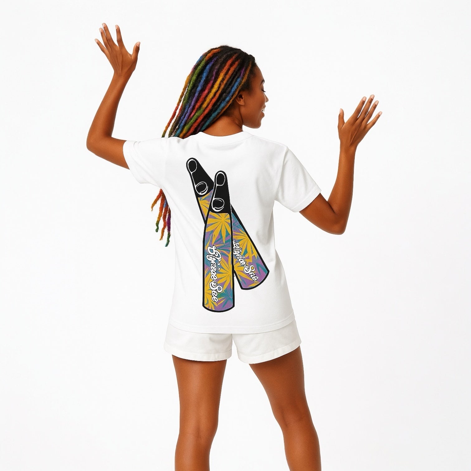 Diving Fin T-Shirt Unisex White Tシャツ