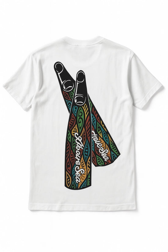 Diving Fin T-Shirt Unisex White Tシャツ