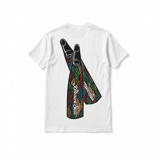 Diving Fin T-Shirt Unisex White Tシャツ