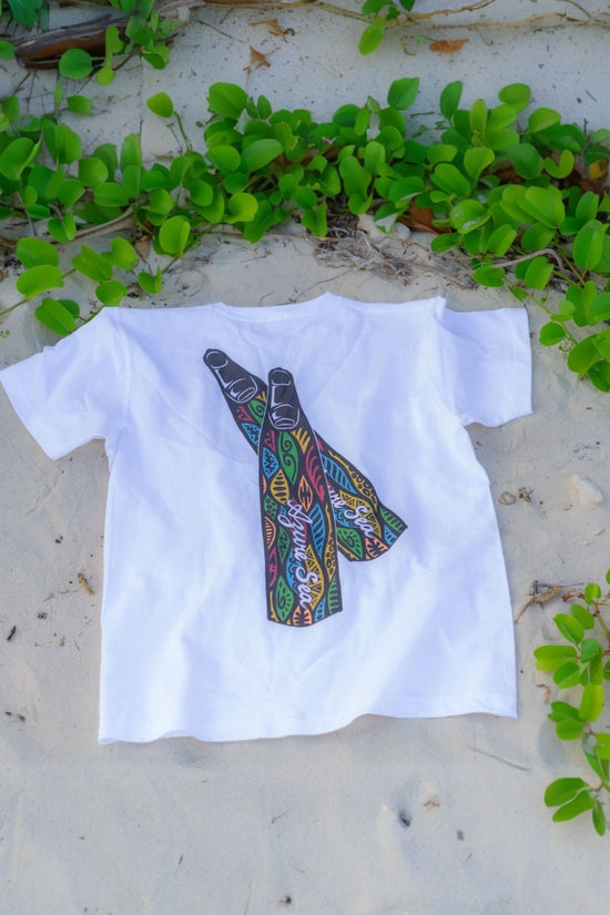 Diving Fin T-Shirt Unisex White Tシャツ