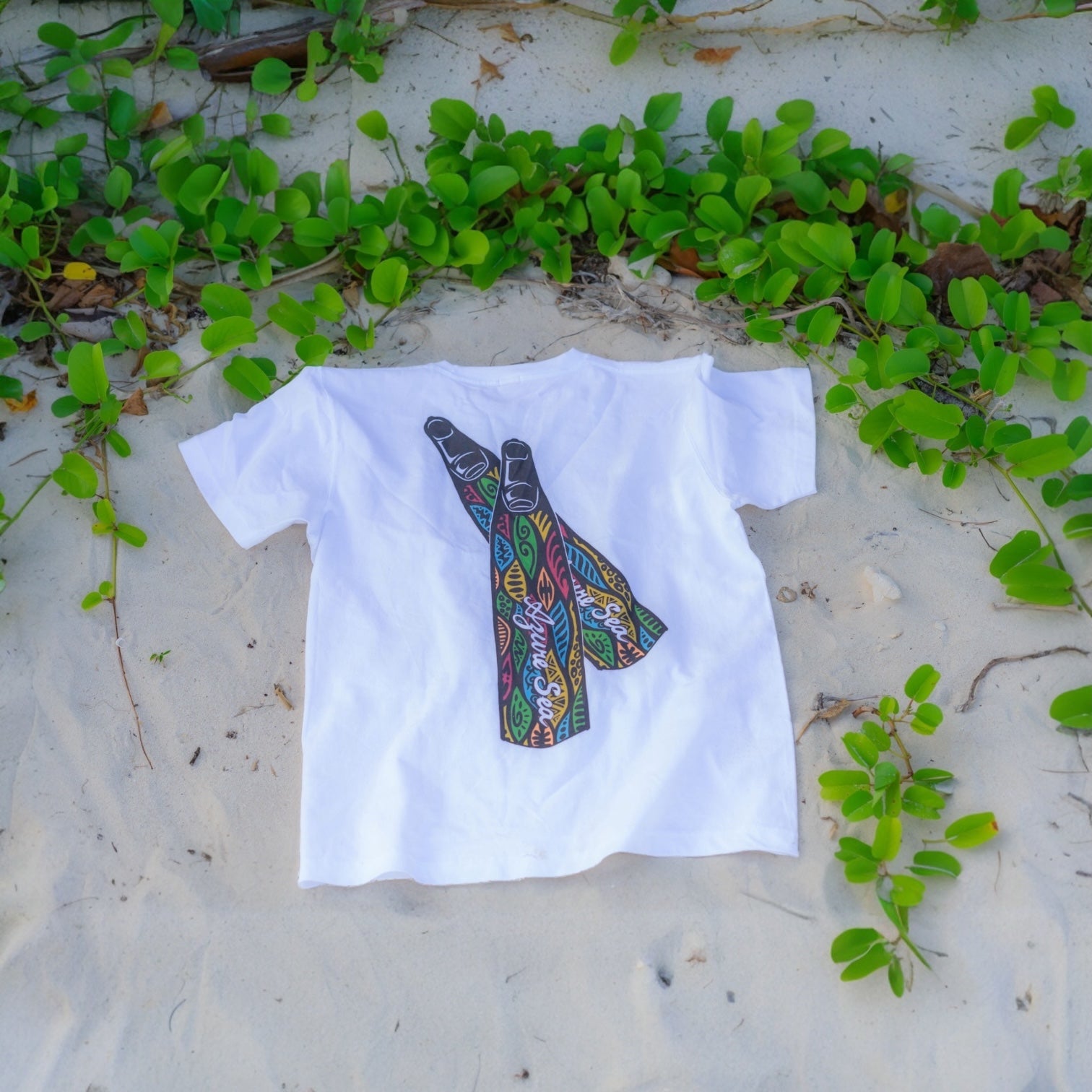 Diving Fin T-Shirt Unisex White Tシャツ