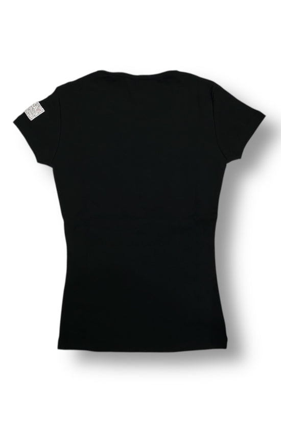 Ladies Moca California Logo T-Shirt Black ストレッチ 優しい肌触り 吸水速乾
