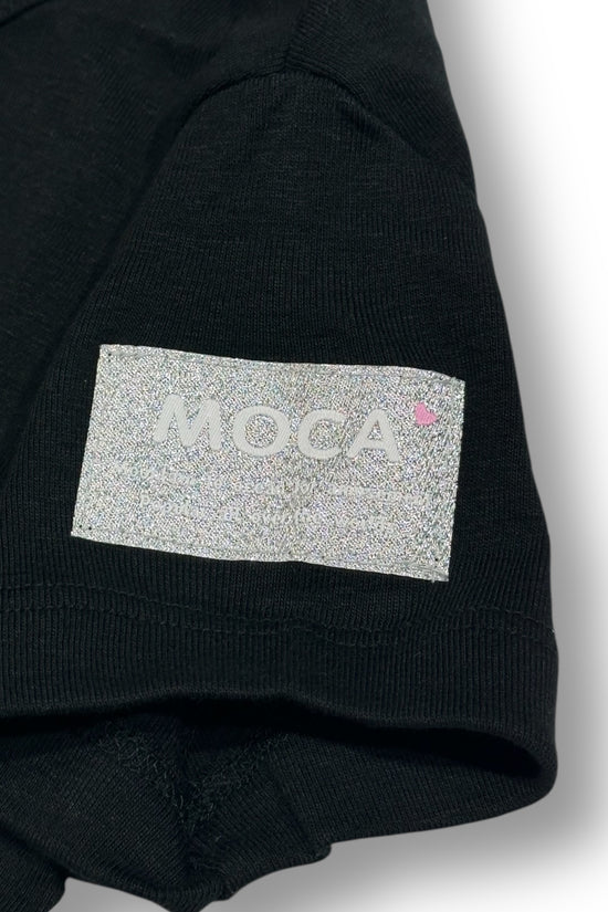 Ladies Moca California Logo T-Shirt Black ストレッチ 優しい肌触り 吸水速乾