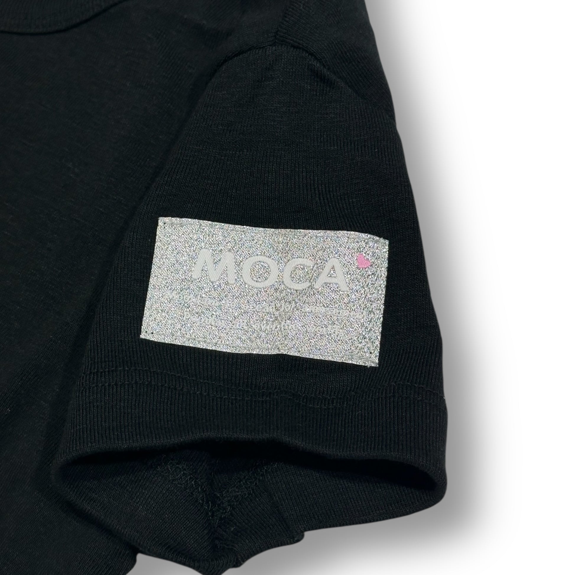 Ladies Moca California Logo T-Shirt Black ストレッチ 優しい肌触り 吸水速乾