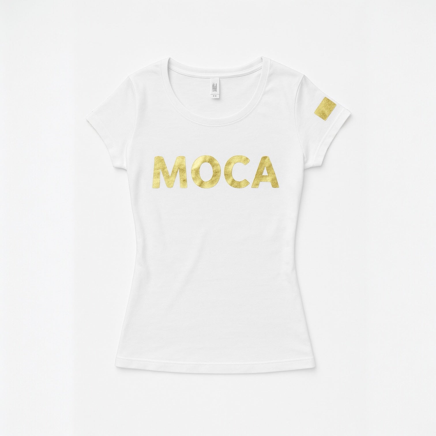 Ladies Moca California Logo T-Shirt White ストレッチ 優しい肌触り 吸水速乾