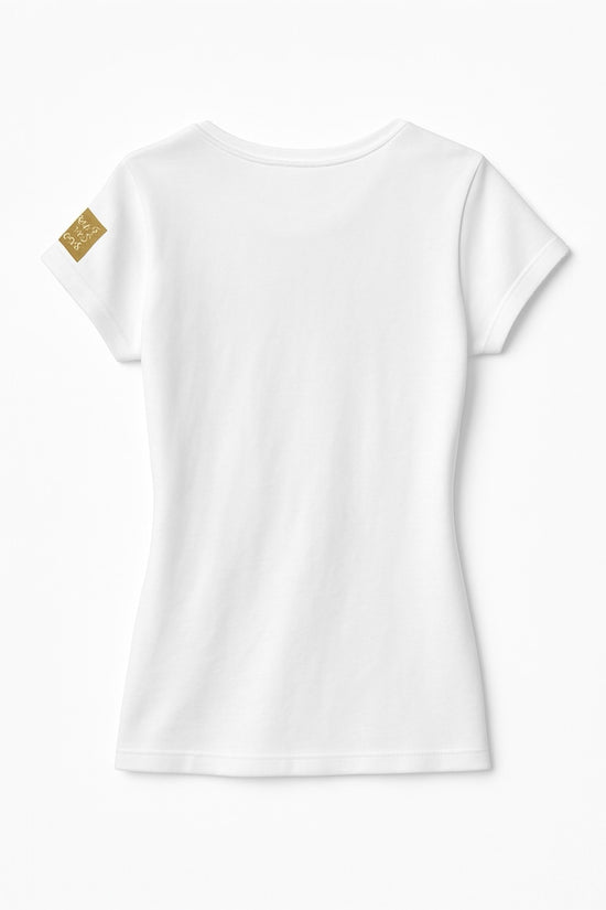 Ladies Moca California Logo T-Shirt White ストレッチ 優しい肌触り 吸水速乾