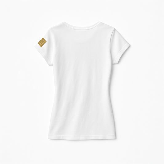 Ladies Moca California Logo T-Shirt White ストレッチ 優しい肌触り 吸水速乾
