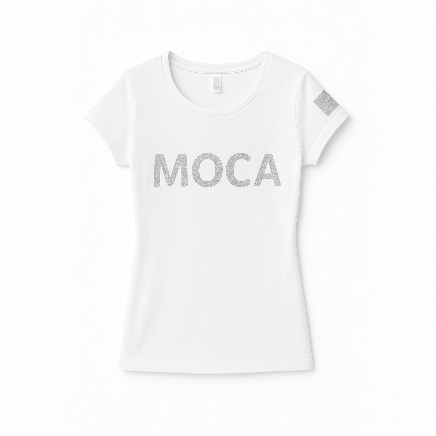 Ladies Moca California Logo T-Shirt White ストレッチ 優しい肌触り 吸水速乾