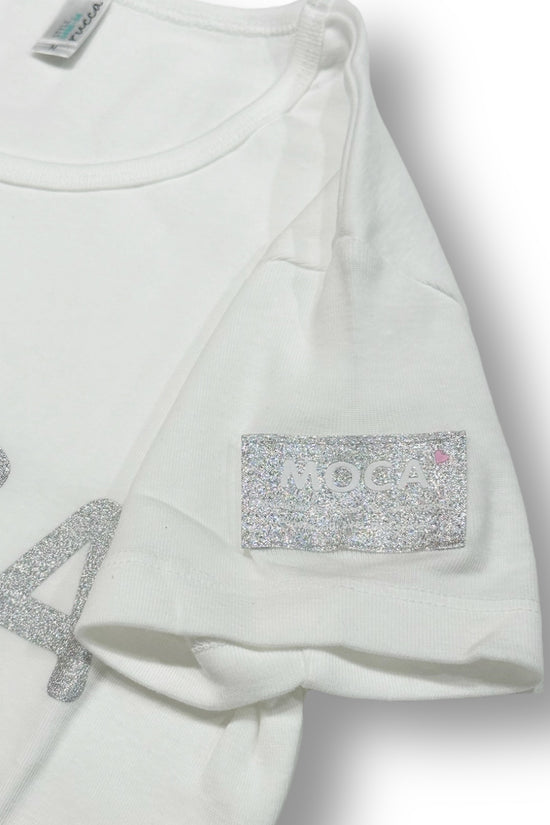 Ladies Moca California Logo T-Shirt White ストレッチ 優しい肌触り 吸水速乾