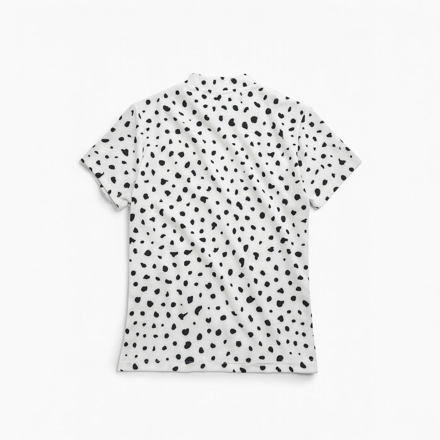 Mens Animal Mock Neck Leopard メンズゴルフウェア アニマル モックネック 夏 半袖 レオパード 豹柄  肌触り柔らか 伸縮性高い 速乾 メンズ ホワイト アニマル柄 おしゃれ おすすめ ゴルフ場で映える プレゼント