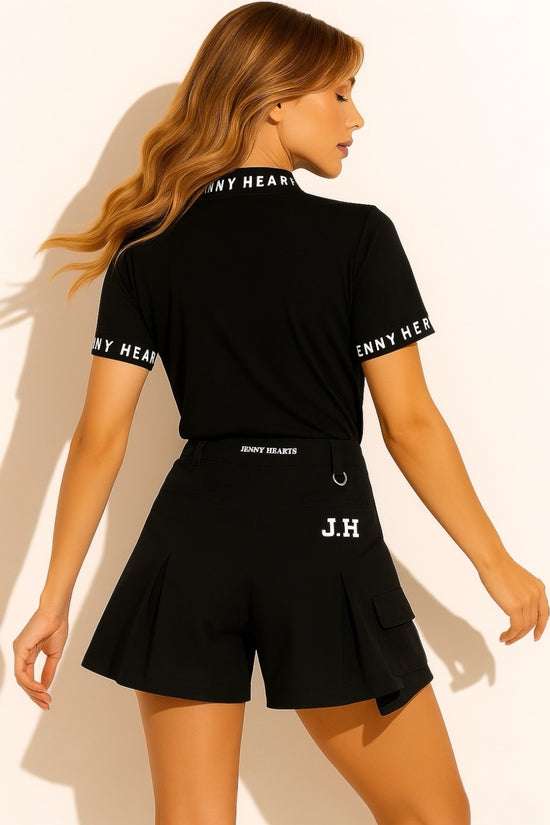 Ladies Short Culotte 2Way Stretch レディース ゴルフウェア 夏 ショート キュロット パンツ スカート 白 黒 伸縮性 UVカット 透け防止 高品質生地 数量限定