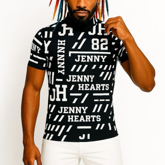 Mens Mock Neck Logotipo メンズゴルフウェア 夏 モックネック 半袖 ストレッチ 速乾 肌触りなめらか UVカット おしゃれ 可愛い