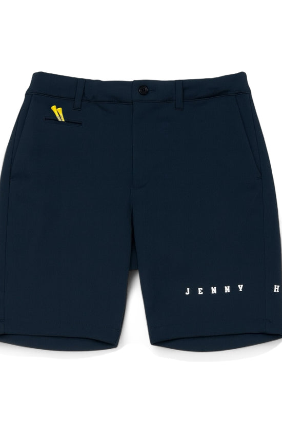 Mens Half Pants Popcorn Knit ゴルフウェア メンズ 夏秋春 ハーフパンツ 短パン ポップコーンニット 超軽量 伸びる 吸水速乾 消臭 UVカット D管 紺 日本製