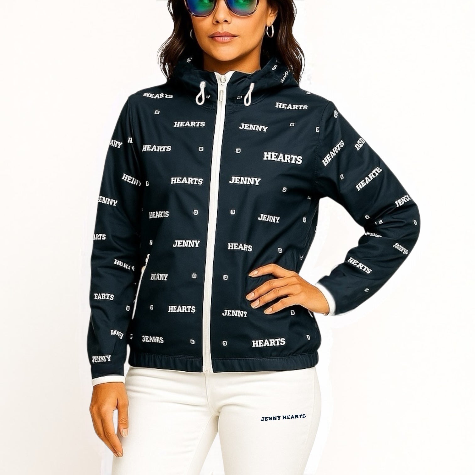美品！ ☆ゴルフレディース ロゴフーディジップJK Ladies Logotipo Blouson ゴルフウェア レディースブルゾン
