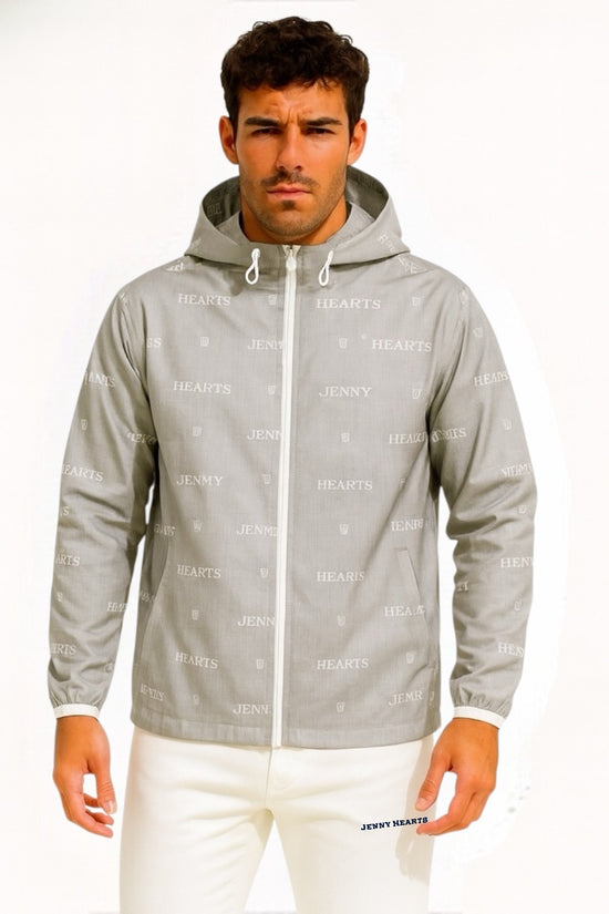 Mens Logotipo Blouson ゴルフウェア メンズ ブルゾン ジャンパー フード付き 軽量 極薄生地 裏メッシュ 撥水 UVカット 春夏秋 オールシーズン