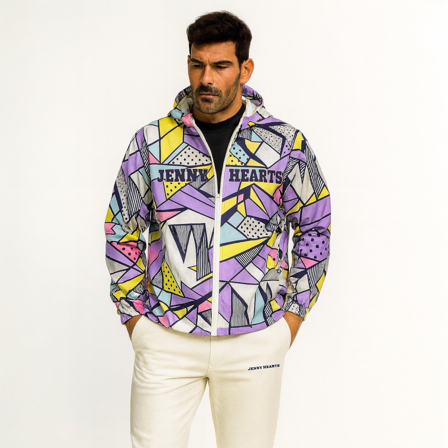 Mens Golf Blouson Pleasurable ゴルフウェア メンズ ブルゾン ダブルジップ ジャケット パーカー フード おしゃれ 春