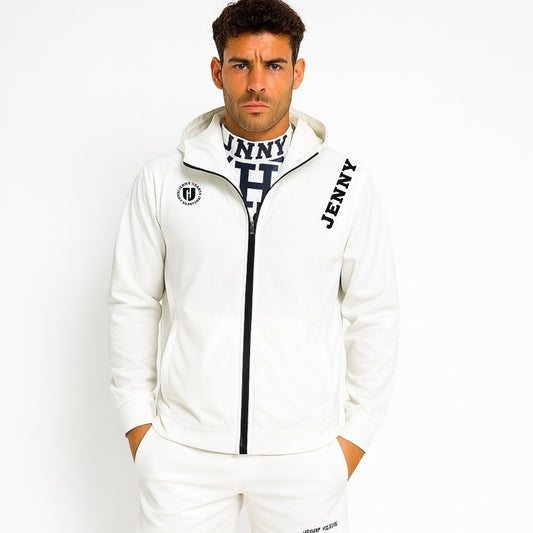 Mens Smooth Hoodie メンズ ゴルフウェア ブルゾン パーカー 接触冷感 なめらか肌触り ハイストレッチ UVカット おしゃれ フード付き 春夏秋