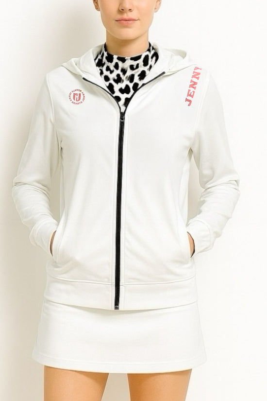 Ladies Smooth Hoodie レディース ゴルフウェア ブルゾン ハイストレッチ 接触冷感 なめらか肌触り UVカット 春夏秋