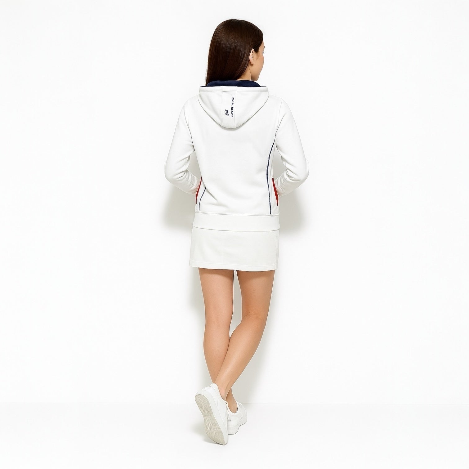 Ladies Light Weight Knit Hoodie レディース ゴルフブルゾン パーカー ダブルジップ 軽量 伸縮性 速乾性 フード 丸洗い イージーケア ポリエステル ニット
