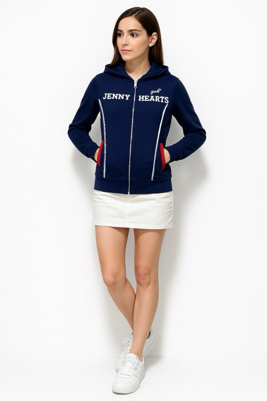 Ladies Light Weight Knit Hoodie レディース ゴルフブルゾン パーカー ダブルジップ 軽量 伸縮性 速乾性 フード 丸洗い イージーケア ポリエステル ニット