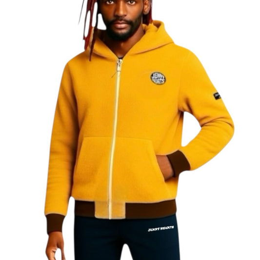 Men's Boa Blouson JH24BH001, Fall/Winter 2024 Men's Golf Apparel, Long Sleeve Boa Blouson, White Apricot, Stretchy, Warm, Stylish, High-Quality, Popular Brand