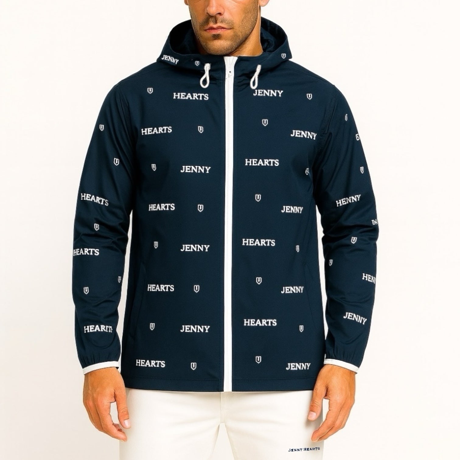 Mens Logotipo Blouson ゴルフウェア メンズ ブルゾン ジャンパー フード付き 軽量 極薄生地 裏メッシュ 撥水 UVカット 春夏秋 オールシーズン