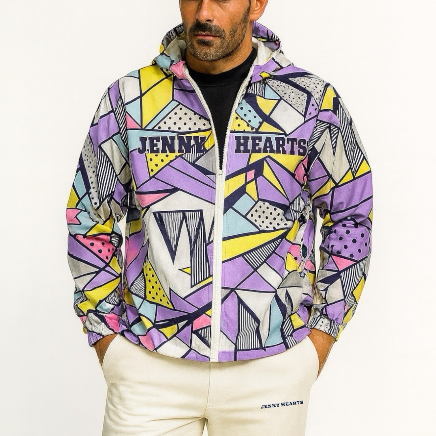 Mens Golf Blouson Pleasurable ゴルフウェア メンズ ブルゾン ダブルジップ ジャケット パーカー フード おしゃれ 春