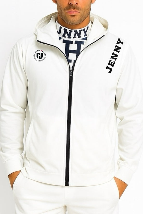 Mens Smooth Hoodie メンズ ゴルフウェア ブルゾン パーカー 接触冷感 なめらか肌触り ハイストレッチ UVカット おしゃれ フード付き 春夏秋