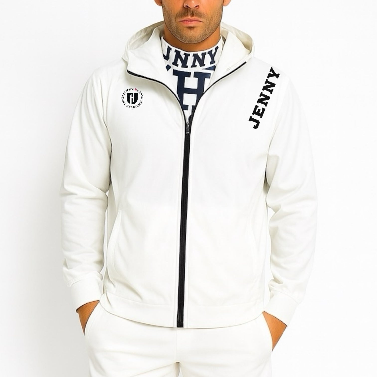 Mens Smooth Hoodie メンズ ゴルフウェア ブルゾン パーカー 接触冷感 なめらか肌触り ハイストレッチ UVカット おしゃれ フード付き 春夏秋