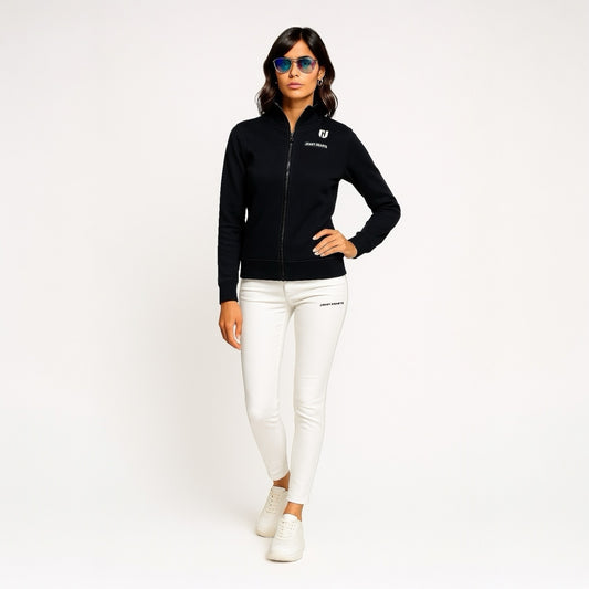 Ladies Blouson オールスターベアテレコ レディースゴルフウェア ブルゾン 長袖 暖かい 伸縮性高い 秋冬 黒