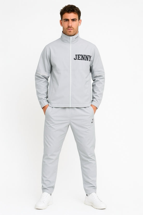 Unisex Rain Suit Light Grey JH-24R1001 ゴルフレインスーツ ユニセックス 上下セット オールシーズン 撥水 防水 カッパ