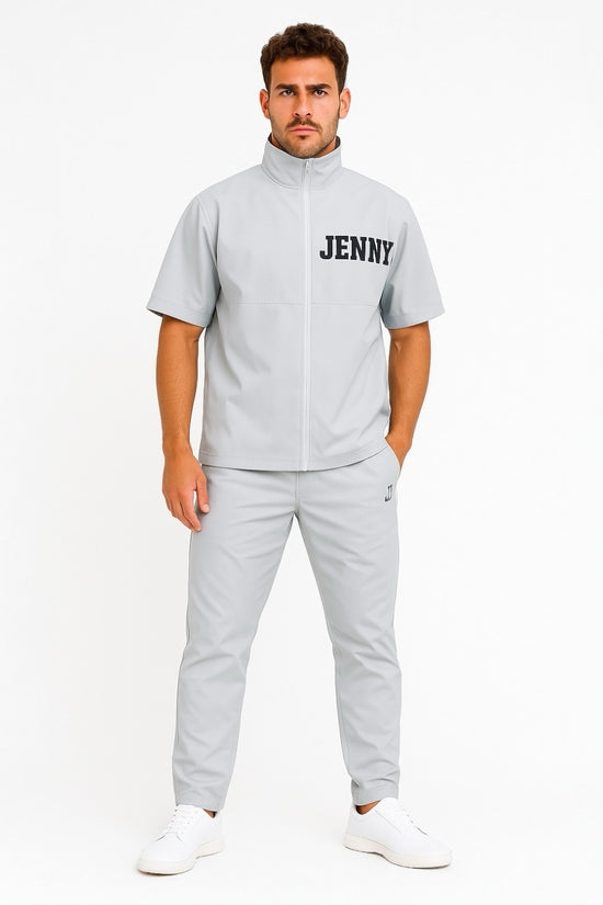 Unisex Rain Suit Light Grey JH-24R1001 ゴルフレインスーツ ユニセックス 上下セット オールシーズン 撥水 防水 カッパ