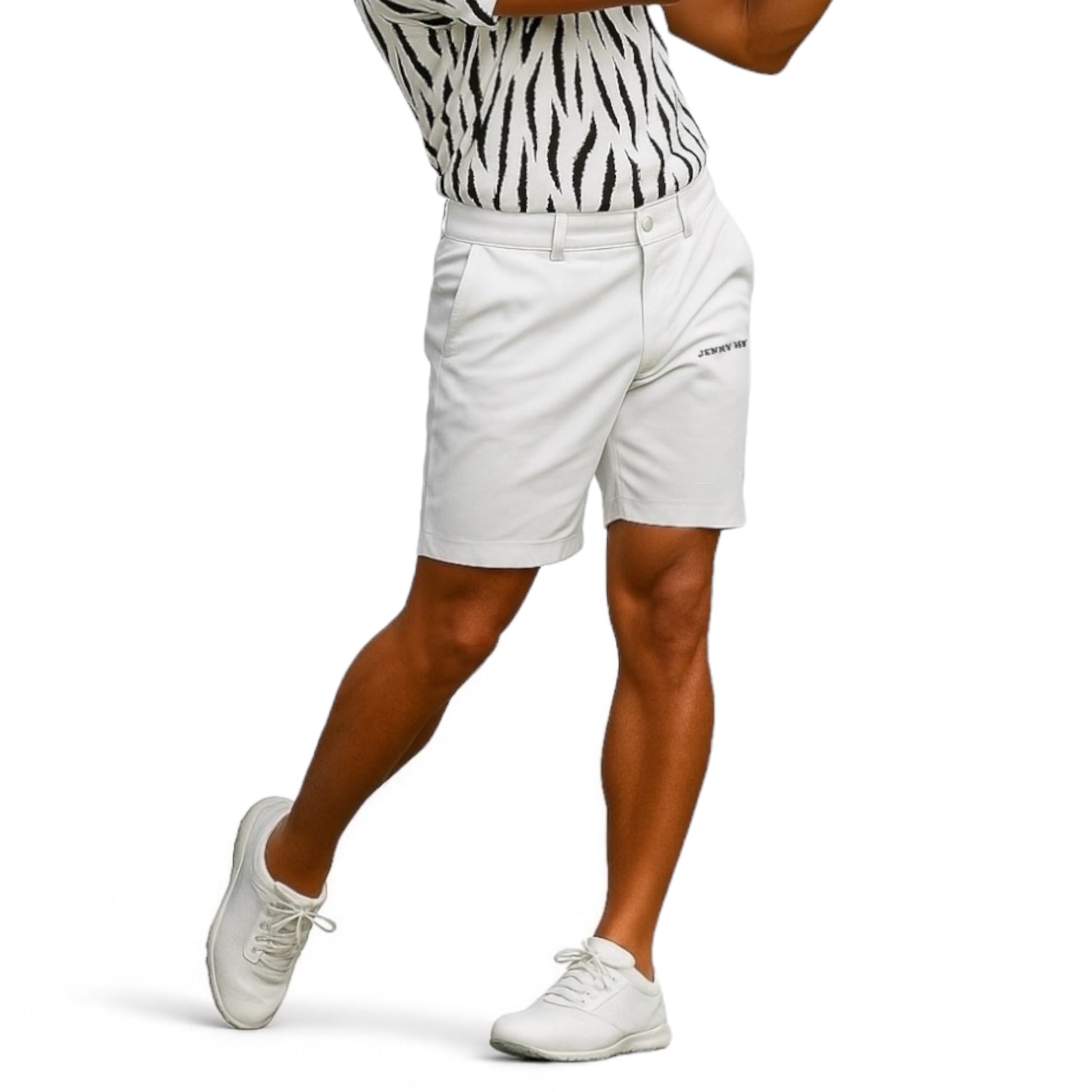 Men's 2-Way Stretch Half Pants, Golf Wear, Men's Summer Shorts, High Stretch, Opaque, Moisture-Wicking, Quick-Drying, UV Protection