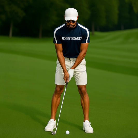 Men's Mock Neck Spandex Golf Wear: Ultimate Smoothness, Summer Mock Neck, Short Sleeve, Lightweight, Navy, Two-Tone, UV Protection, Quick Drying, Excellent Stretchy, Stylish