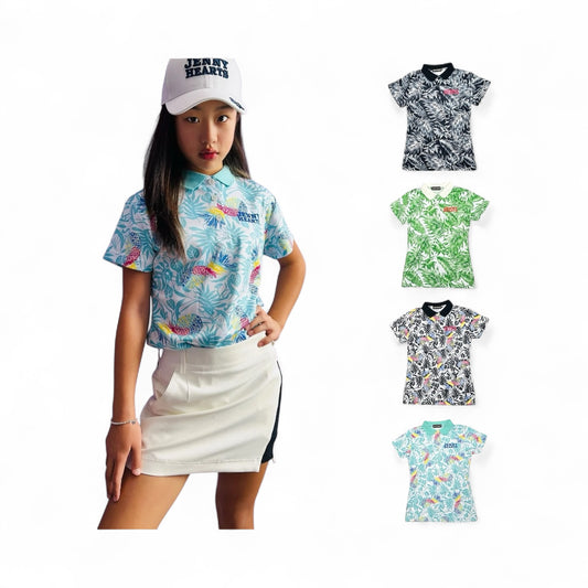 Junior Girls Polo Shirt ガールズ ポロシャツ ジュニアゴルフウェア ガールズ 女の子 キッズ ゴルフ ゴルフポロシャツ ガールズウェア 春 夏 秋 ドライタッチ おしゃれポロシャツ 130cm 150cm