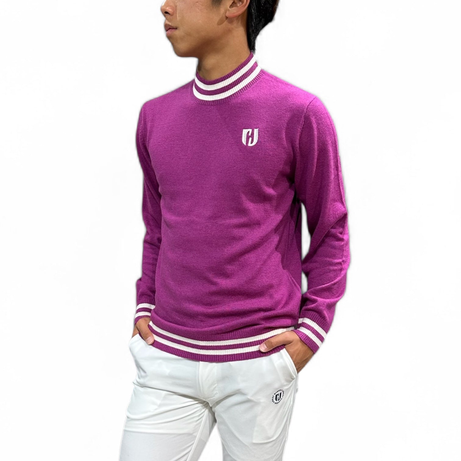 Mens BWB Sweater メンズニットセーター 伸縮性 おしゃれ 薄手 秋冬