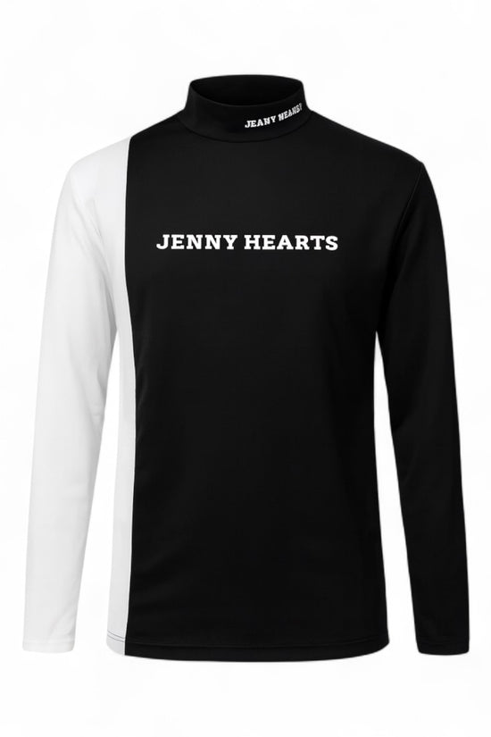 Men's mock neck long sleeve golf wear for spring and autumn. High-performance, luxurious, lightweight, stretchy, and stylish.