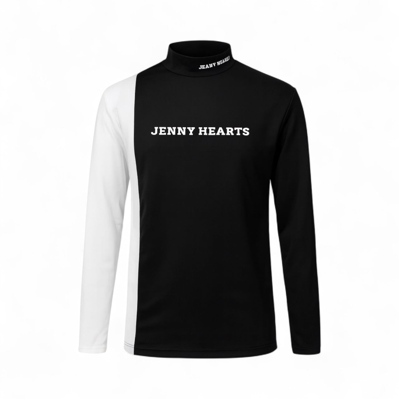 Men's mock neck long sleeve golf wear for spring and autumn. High-performance, luxurious, lightweight, stretchy, and stylish.