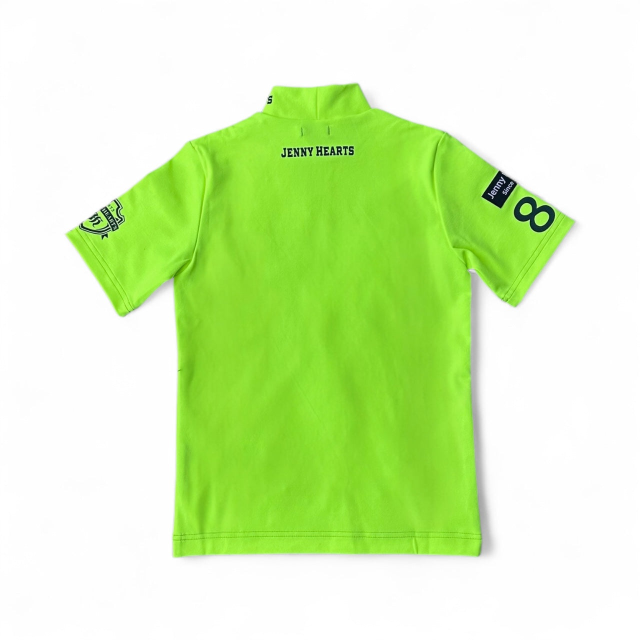 Junior Unisex Mock Neck 接触冷感 蛍光イエロー 半袖 サスティナビリティ SDGs 日本製 ジュニアゴルフウェア ユニセックス 120cm 130cm 140cm 150cm