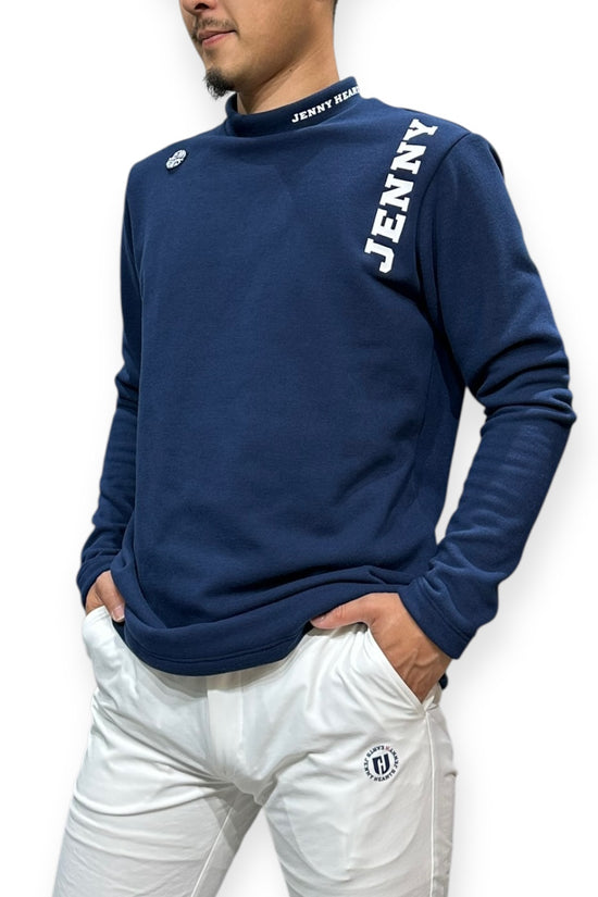 Mens Wool Inspired Mock Neck 厚手裏起毛 メンズゴルフウェア モックネック ウール 伸縮性 暖かい ネイビー 黒 XL