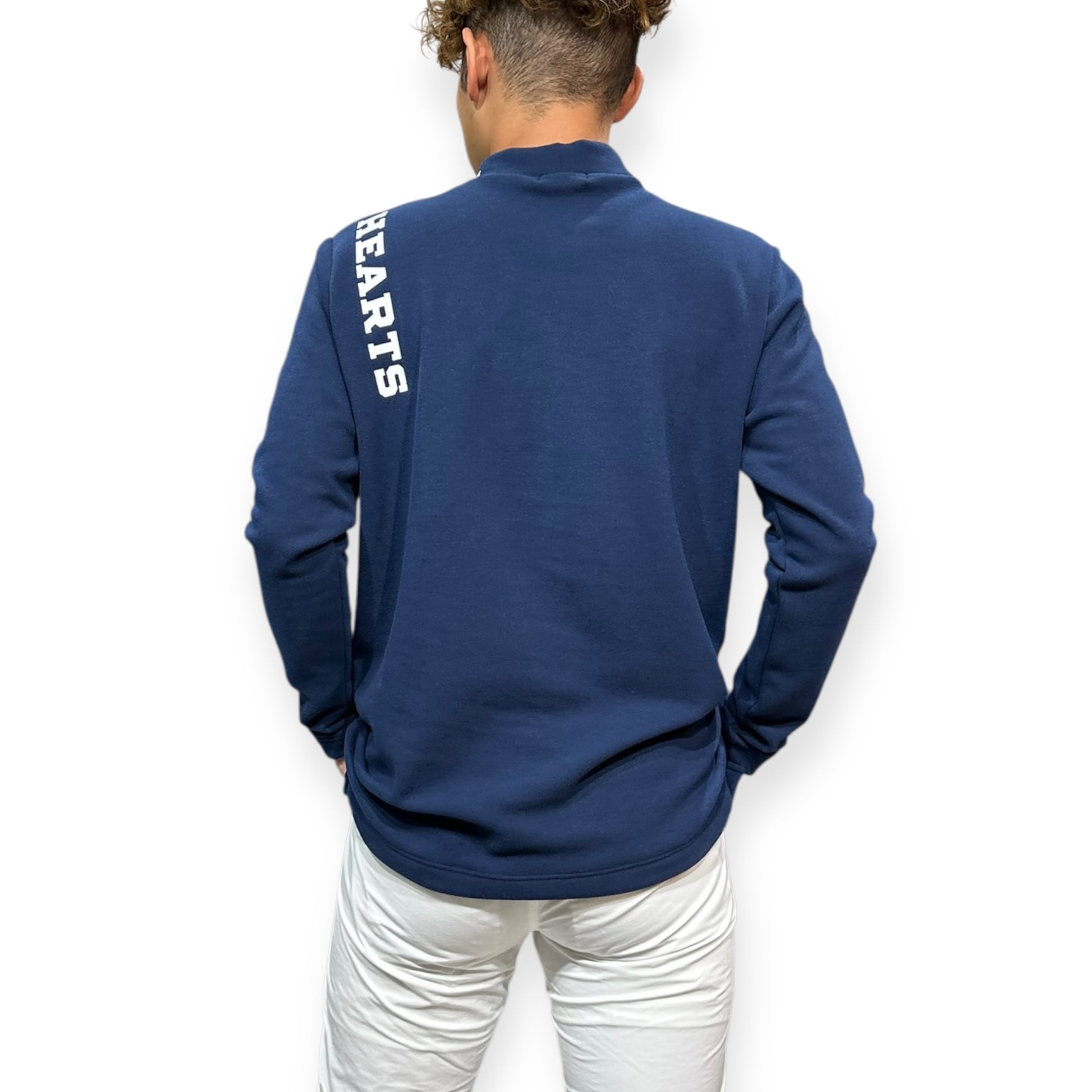 Mens Wool Inspired Mock Neck 厚手裏起毛 メンズゴルフウェア モックネック ウール 伸縮性 暖かい ネイビー 黒 XL