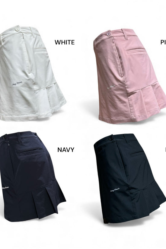 Ladies Elastic Flare Skirt 002 レディース ゴルフスカート 透け防止 伸縮性 フレアスカート レディースゴルフウェア