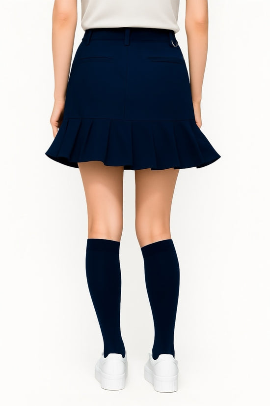 Ladies Elastic Flare Skirt 002 レディース ゴルフスカート 透け防止 伸縮性 フレアスカート レディースゴルフウェア