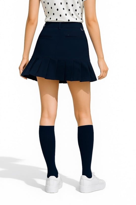 Ladies Elastic Flare Skirt 002 レディース ゴルフスカート 透け防止 伸縮性 フレアスカート レディースゴルフウェア
