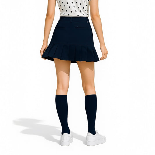 Ladies Elastic Flare Skirt 002 レディース ゴルフスカート 透け防止 伸縮性 フレアスカート レディースゴルフウェア